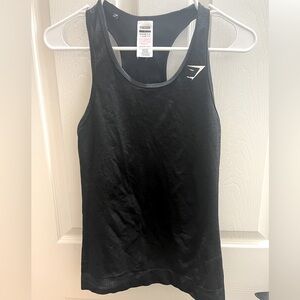 Black racer back tank from Gymshark